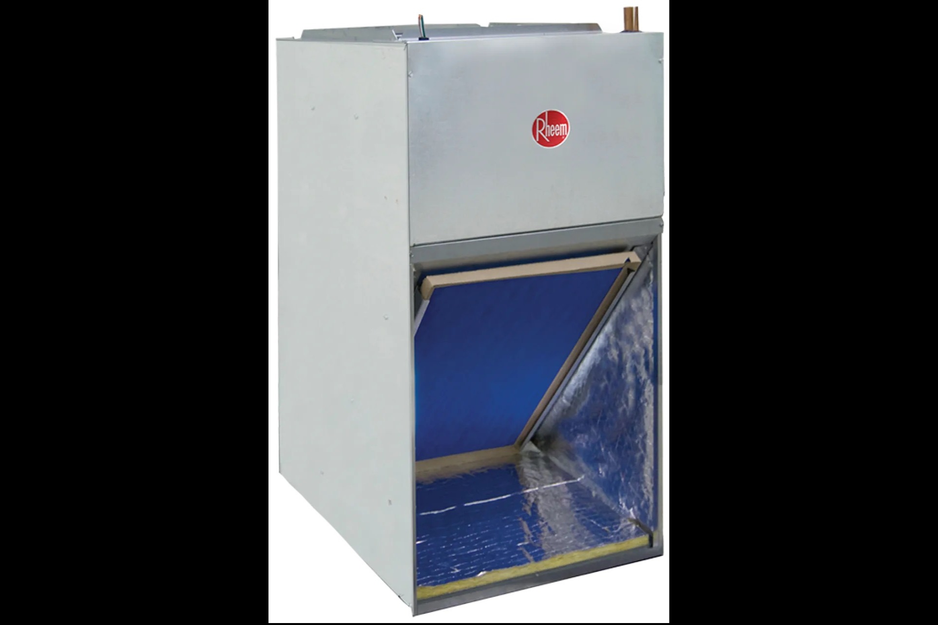 Front draw air handler — tall indoor unit that draws return air through its front
